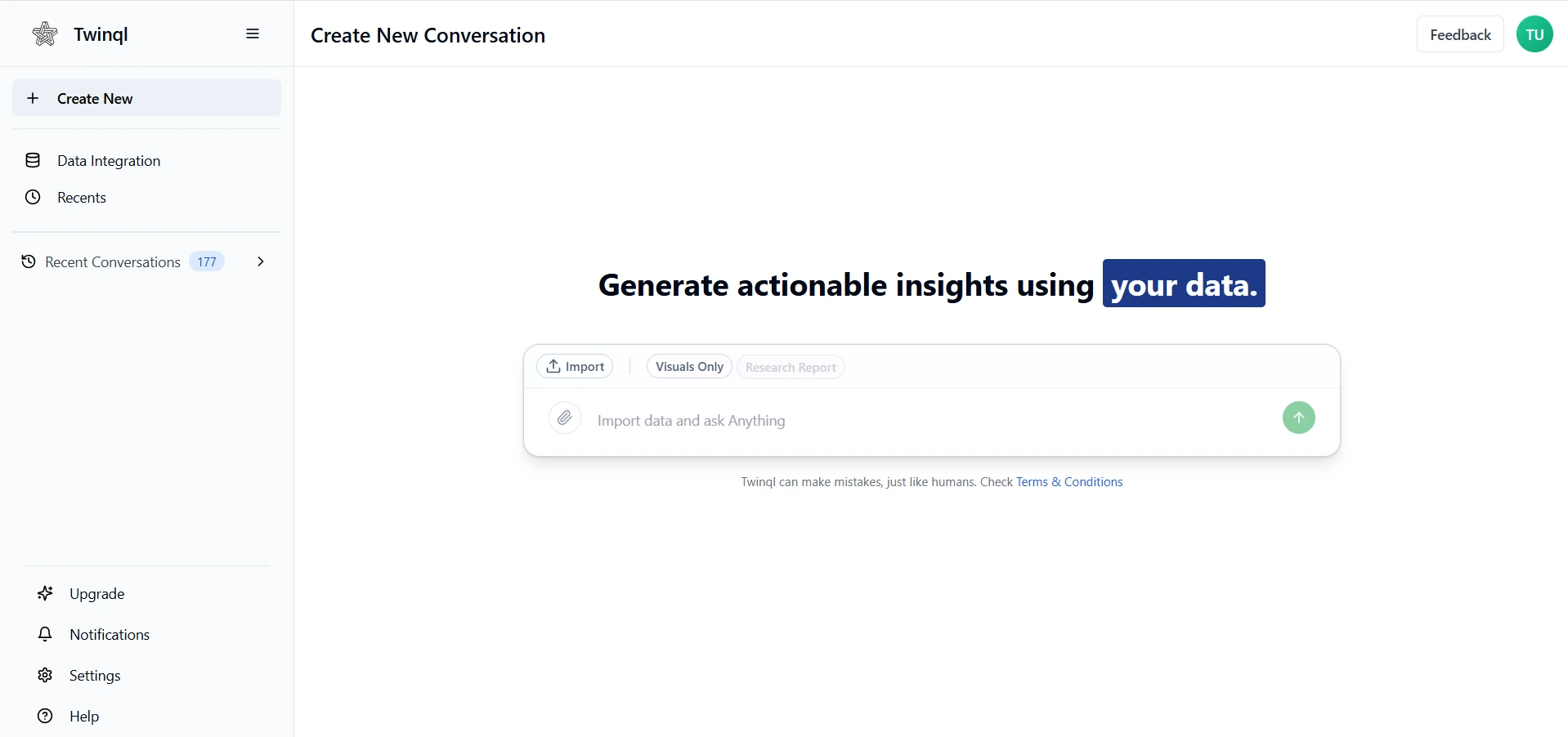 AI Analyst Dashboard Preview